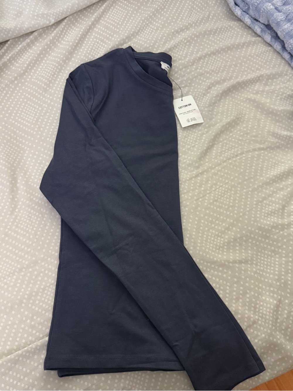 Cotton On Navy Blue Long Sleeve Crew Tee